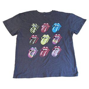 Rolling Stones Rock Band T-Shirt 9-Mouth Graphic Men's Size Medium